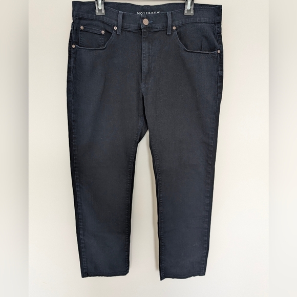 Mott & Bow Jeans Mens 34x30 Navy Blue Stretch Slim Fit Preppy - Picture 1 of 9